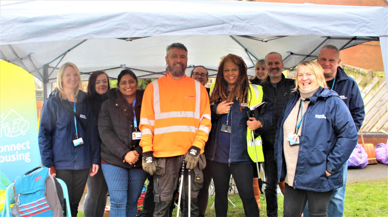 Leeds Federated and Connect Housing colleagues at the community day