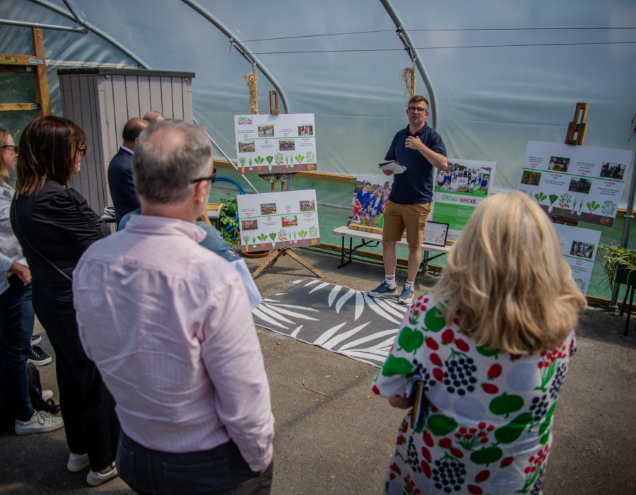 SLH Study Visit polytunnel backs July 2025