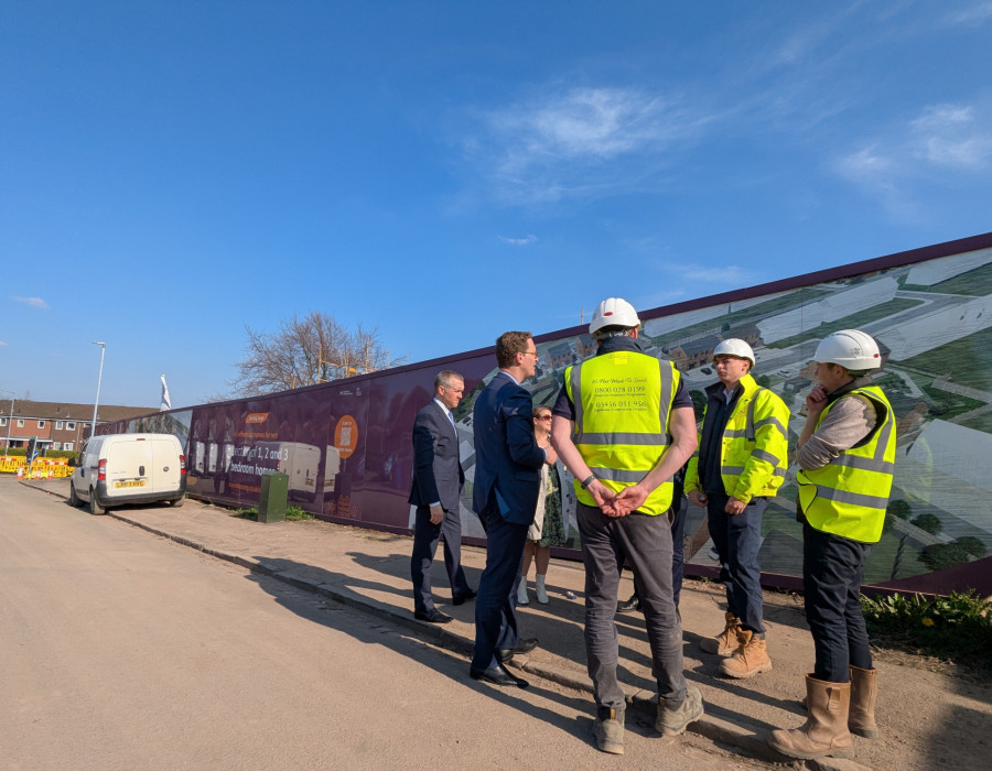Darren Jones on Aspire Housing building site