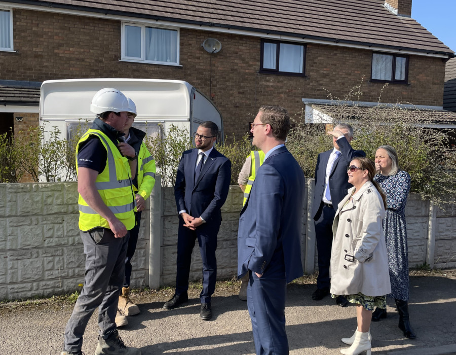 Darren Jones with apprentices