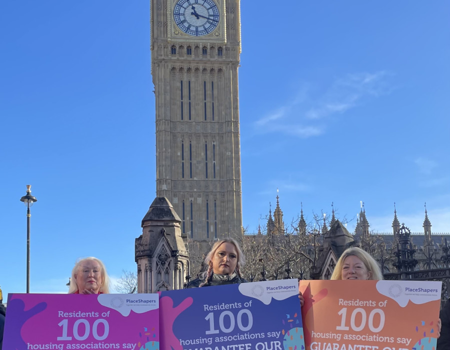LIOTT Leanne, Jackie and Joanna with campaign boards